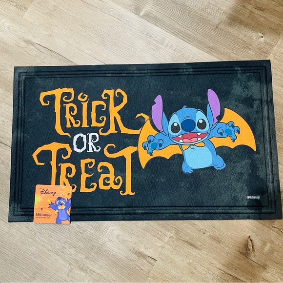 NEW Disney Stitch Halloween Rubber Outdoor Welcome Doormat Decor Door mat - Picture 1 of 4
